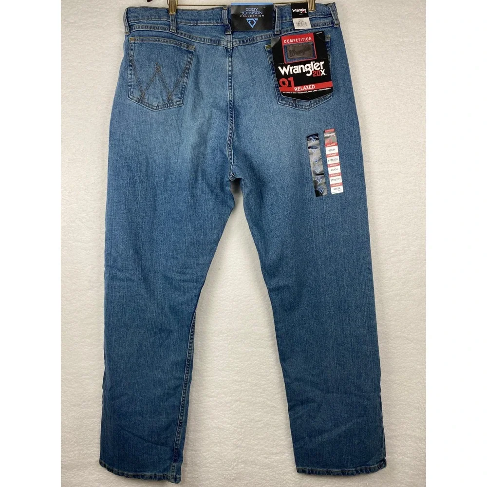 Wrangler 20X Cody Johnson 01 Relaxed‎ Jeans Mens 40x34 Blue Stretch 112369005
